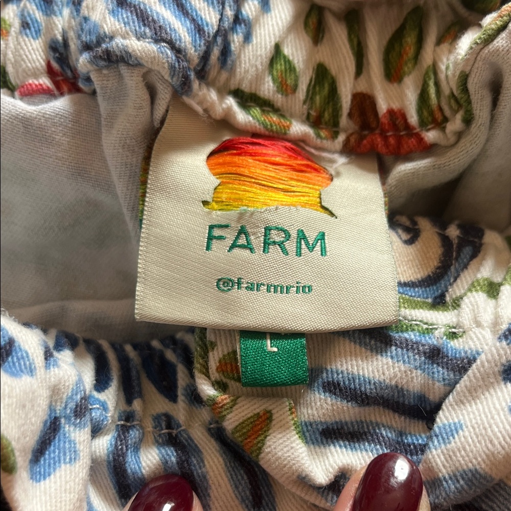 FARM Rio Multicolor Patterned Jean Shorts - Picture 2 of 3
